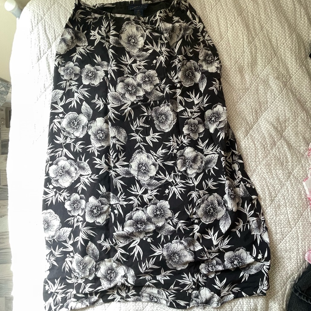 Charter Club Black and White Maxi A-Line Skirt